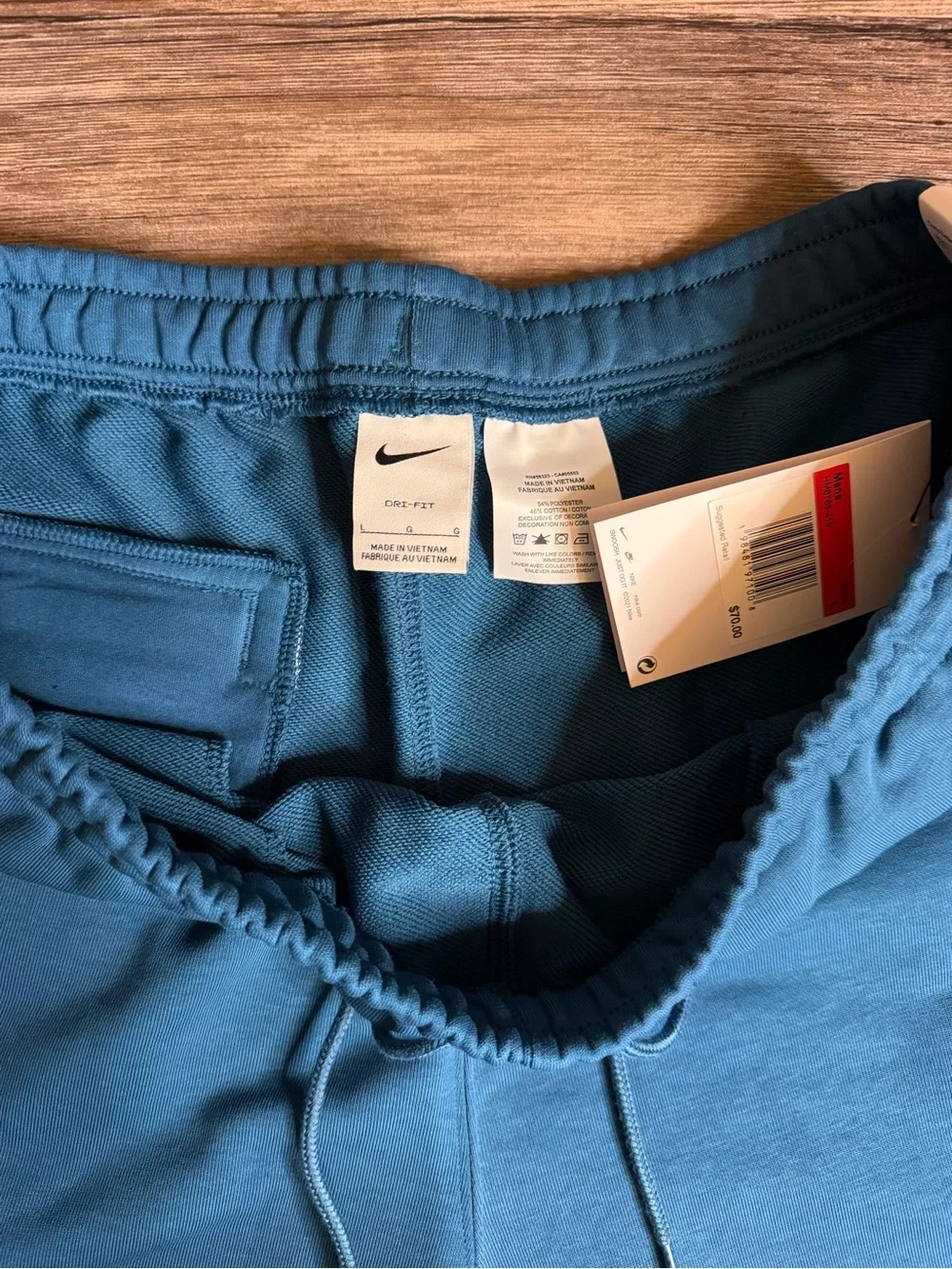 Nike Court Tennis Fleece Shorts Blue $70 NWT Mens Sz L